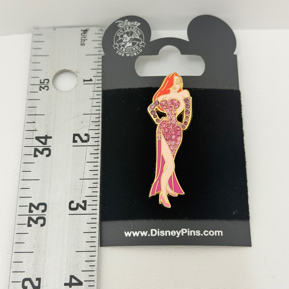 Disney Trading Jessica Rabbit Pink Rhinestone Jewel Enamel Pin Roger Rabbit - Picture 3 of 3